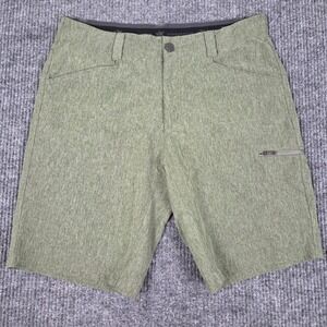 Zeroxposur Mens Heather Olive Performance Shorts P873318 Green Size 34 35